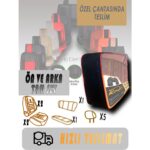 Konforum Oto Koltuk Kılıfı Vip Deri ve Kumaş Seti Siyah - Görsel 4