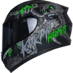 Ebakbak Motosiklet ve Bisiklet Mini Çocuk Kaskı Full Face Ce Sertifikalı Child Motor Kask Siyah - Görsel 3