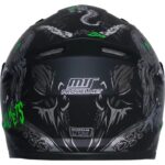 Ebakbak Motosiklet ve Bisiklet Mini Çocuk Kaskı Full Face Ce Sertifikalı Child Motor Kask Siyah - Görsel 4