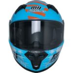 Ebakbak Motosiklet ve Bisiklet Mini Çocuk Kaskı Full Face Ce Sertifikalı Child Motor Kask Mavi - Görsel 2