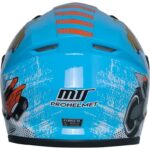 Ebakbak Motosiklet ve Bisiklet Mini Çocuk Kaskı Full Face Ce Sertifikalı Child Motor Kask Mavi - Görsel 4