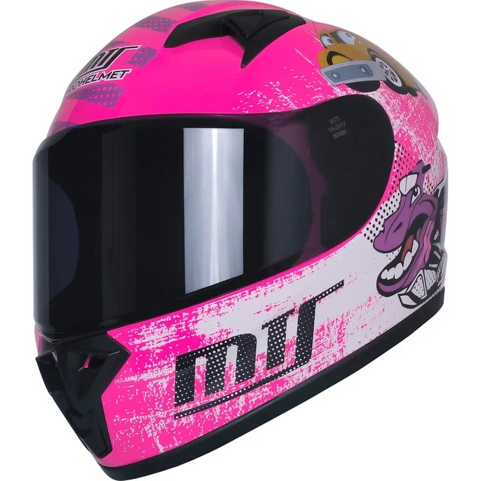 110000684812613.jpg Ebakbak Motosiklet ve Bisiklet Mini Çocuk Kaskı Full Face Ce Sertifikalı Child Motor Kask Pembe - Görsel 1