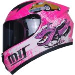 Ebakbak Motosiklet ve Bisiklet Mini Çocuk Kaskı Full Face Ce Sertifikalı Child Motor Kask Pembe - Görsel 3