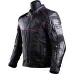 Prosev Falcon 4 Mevsim Siyah Deri Motosiklet Mont