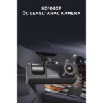 Torima Ta-01 Siyah 1080P Araç Içi 3 Kameralı LCD Ekranlı Gece Görüşlü , G-Sensör , Geri Görüş Kameralı Yol Kayıt Araç Kamerası - Görsel 5