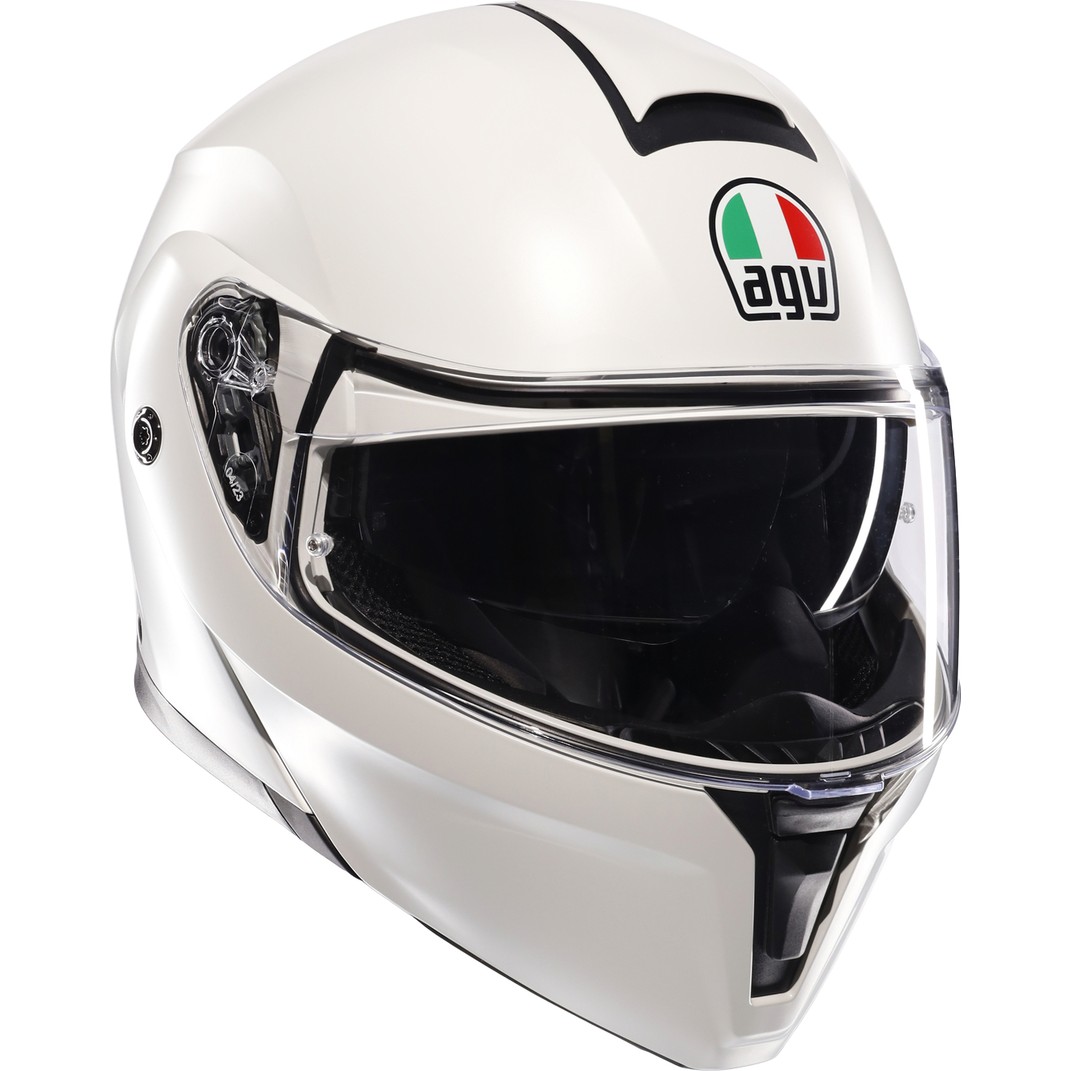110000713489959.jpg Agv Streetmodular Mono Matt Materia White Çene Açılır Kask - Görsel 1