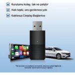 Embatech Araç Içi Apple Cihazlar Için Kablosuz Mini Carplay Adaptörü, Wireless Carplay Çevirici - Görsel 3