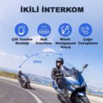 Robeve Ikili Interkom Bağlantılı Y20 Max Motorsiklet Intercom Su Geçirmez Kask Intercom Rgb Intercom Bluetooth 5.3 Interkom Ikili Interkom Bağlantılı Intercom - Görsel 4