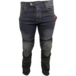 Ebakbak  Motosiklet Pantolonu Likralı Esnek Kumaş Korumalı Kevlar Kot Motor Pantolon Jean Siyah - Görsel 2