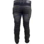 Ebakbak  Motosiklet Pantolonu Likralı Esnek Kumaş Korumalı Kevlar Kot Motor Pantolon Jean Siyah - Görsel 3