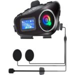 Deanb Ipx6 LCD EKRAN Su Geçirmez Sd Kartlı 2 Kişi 300M Siri Destek Eq Ses Interkom Kask Kulaklığı Gürültü Off