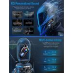 Deanb Ipx6 LCD EKRAN Su Geçirmez Sd Kartlı 2 Kişi 300M Siri Destek Eq Ses Interkom Kask Kulaklığı Gürültü Off - Görsel 3