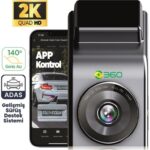 360+ G300H Pro 2K QHD ADAS Wifi + GPS 140° Geniş Açı Gece Görüşlü Akıllı Araç İçi Kamera - Görsel 2