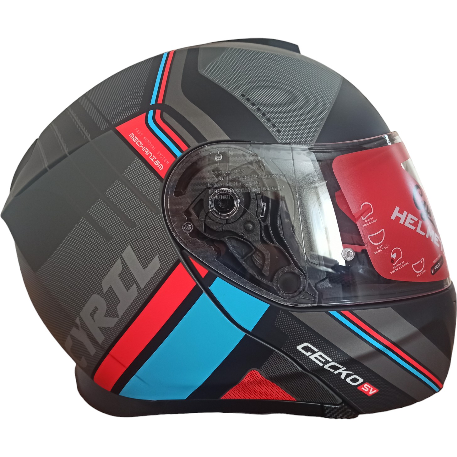 110000744190801.jpg Cyrıl Gecko Çene Açılır Kask Medıum Gri Mavi - Görsel 1