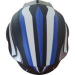 Bld Çene Açılır Kask Vizörlü Mavi Siyah Beyaz - Görsel 2