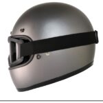Ebakbak Motosiklet Retro Kask Harley Cafe Racer Vespa Modüler ve Anti Uv Gözlüklü Motor Kaskı Gri - Görsel 5