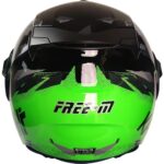 Free-M 665 Yarım Açık ( Çenesiz ) - Güneş Vizörlü ( Gözlüklü ) Motorsiklet Kaskı ( Yeşil ) - Görsel 4