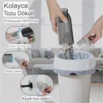 Enshall Yeni Araç Içi Mini Şarjlı Süpürge 12000 Pa Ev Ofis Araç Temizliği Fırçasız Motor 3ın1 Güçlü Emiş - Görsel 3