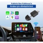 Embatech Araç Içi 2in1 Android ve Apple Cihazlar Için Kablosuz Android Auto ve Carplay Adaptörü - Görsel 2