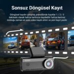Kawa D8 2 Kameralı Ön / Arka 4K + 1080P Sony Starvis Sensörlü Türkçe Wi-Fi Gps'li Araç Kamerası - Görsel 3