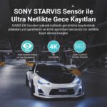 Kawa D8 2 Kameralı Ön / Arka 4K + 1080P Sony Starvis Sensörlü Türkçe Wi-Fi Gps'li Araç Kamerası - Görsel 4