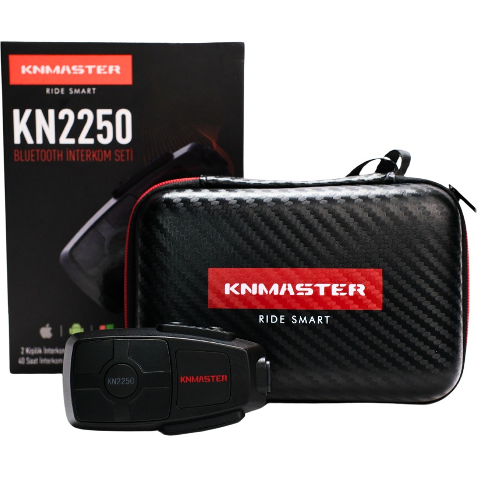 110000762151561.jpg Knmaster KN2250 Motosiklet Kask Interkom Bluetooth Intercom Kulaklık Seti - Görsel 1