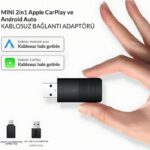 Dark Mini Pro Duo 2in1 Araç Kiti Wireless/kablosuz Apple Carplay ve Android Auto Adaptörü (Dk-Va-Mpd1)