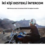 Robeve Q08-2X Iki Kişi Bağlantılı Motorsiklet Kask Intercom Rgb Işıklı Motorsiklet Interkom Uzun Şarj Süresi Su Geçirmez Intercom Çift Bağlantılı Intercom - Görsel 2