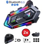 Prepare 300 Mt Intercom 2 Eşleşmeli Kask Kulaklık Y-20MX Su Geçirmez Bluetooth Motosiklet Intercom Kulaklık