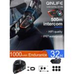 Prepare 500 Mt Intercom 2 Eşleşmeli Kask Kulaklık Y-80PR Su Geçirmez Bluetooth Motosiklet Intercom Kulaklık - Görsel 3