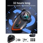 Prepare 500 Mt Intercom 2 Eşleşmeli Kask Kulaklık Y-80PR Su Geçirmez Bluetooth Motosiklet Intercom Kulaklık - Görsel 4