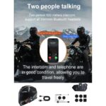 Prepare 500 Mt Intercom 2 Eşleşmeli Kask Kulaklık Y-80PR Su Geçirmez Bluetooth Motosiklet Intercom Kulaklık - Görsel 5