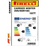 Pirelli 205/65 R16C 107/105T Carrier Winter Oto Kış Lastiği (Üretim Yılı: 2024) - Görsel 2