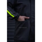 Motobros Reflektörlü Özel Kesim 0,45MM Kalın Yağmurluk Takım Su Geçirmez Pvc Çadır Kumaşı Motor Ekstra Kalın - Görsel 2