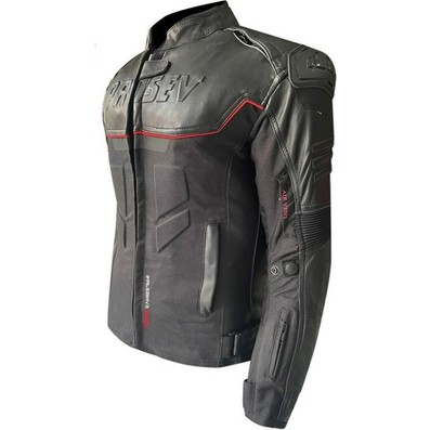 110000783677988.jpg Ebakbak Motosiklet Kadın Montu 4 Mevsim Full Koruma Deri ve Maxdura 600-D Kumaş Women Motor Mont Leather V2 - Görsel 1