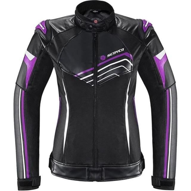 110000784716754.jpg Ebakbak Motosiklet Kadın Montu 4 Mevsim Maxdura 600-D Dayanıklı Kumaş Ve Deri Women Motor Mont Purple - Görsel 1