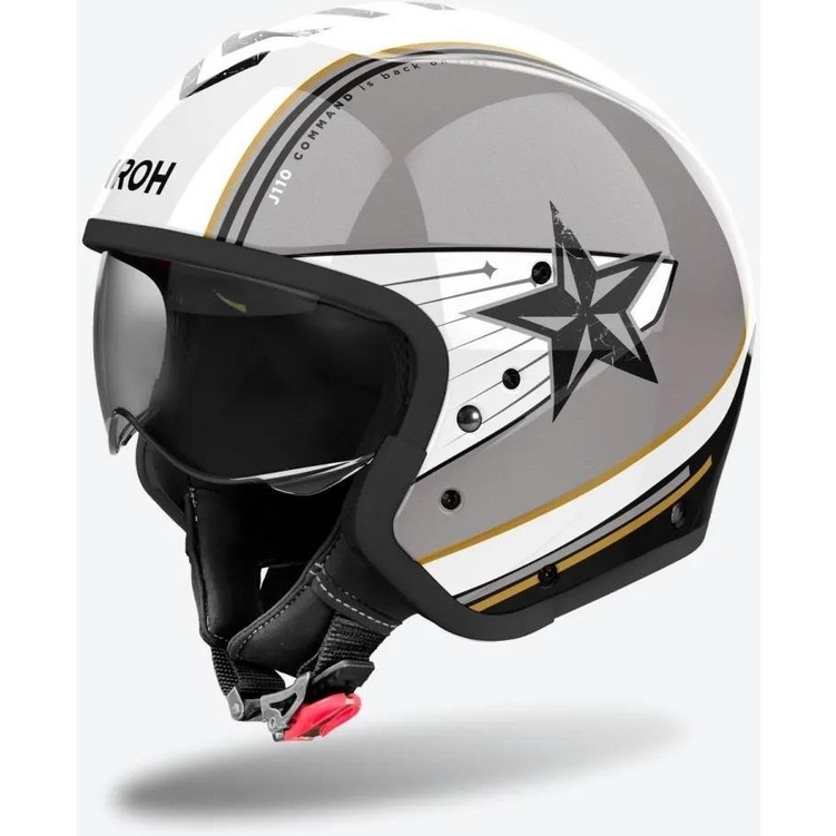 110000788649076.jpg Aıroh J 110 Command Gold Glıtter Kask - Görsel 1