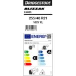 Bridgestone 255/40 R21 102V Xl Blizzak LM005 Oto Kış Lastiği (Üretim YILI:2023) - Görsel 2