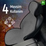 S-Dizayn Oto Koltuk Koruyucu Kılıf Füme Universal 2+1 Parça Ön Arka A+ Kalite - Görsel 2