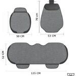 Bod Keten Terletmez Oto Koltuk Minderi Seti Koltuk Koruma Kılıfı Yalı Serisi Ön Arka Set Siyah - Görsel 4