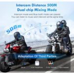 Comse 6 Kişilik Motosiklet Kask Bluetooth intercom Seti Su Geçirmez 1000m mesafeli Müzik Paylaşımlı - Görsel 4