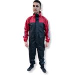 Geborgenheit Kırmızı Motorcu Yağmurluk File Astarlı Motosiklet Yağmurluk Cepli