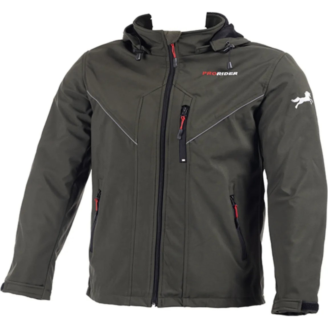 110000808473247.jpg Ebakbak Motosiklet Montu Full Korumalı Softjell Kumaş Reflektif Kışlık Kurye Motor Mont Haki Yeşil - Görsel 1