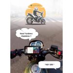 Yeelock 6.25 Inç 2k Motorsiklet Carplay Lastik Sensörlü Gpsli 2 Kameralı Su Geçirmez Dokunmatik Ekran - Görsel 3