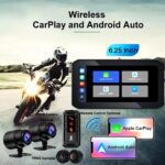 Yeelock 6.25 Inç 2k Motorsiklet Carplay Lastik Sensörlü Gpsli 2 Kameralı Su Geçirmez Dokunmatik Ekran - Görsel 5