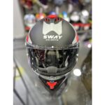 Sway 865 Kırmızı Siyah Kapalı Kask Güneş Vizörlü - Görsel 5