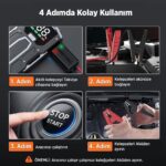 Groove M01 15800MAH 2000A Akü Takviye Cihazı Taşınabilir Jump Starter (Powerbank+Led Lamba+Lcd Ekran) - Görsel 2