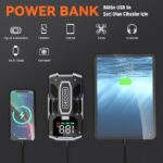 Groove M01 15800MAH 2000A Akü Takviye Cihazı Taşınabilir Jump Starter (Powerbank+Led Lamba+Lcd Ekran) - Görsel 4