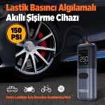 Groove HCB002 22000MAH 2500A Akü Takviye Cihazı + Lastik Şişirme Kompresörü Taşınabilir Jump Starter (Kompresör+Powerbank+Led Lamba+Lcd Ekran) - Görsel 3