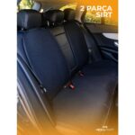 Meka Part Oto Koltuk Koruyucu Kılıf 5 Parça Universal Siyah 2+3 - Görsel 2